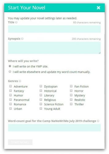 nanowrimo ywp