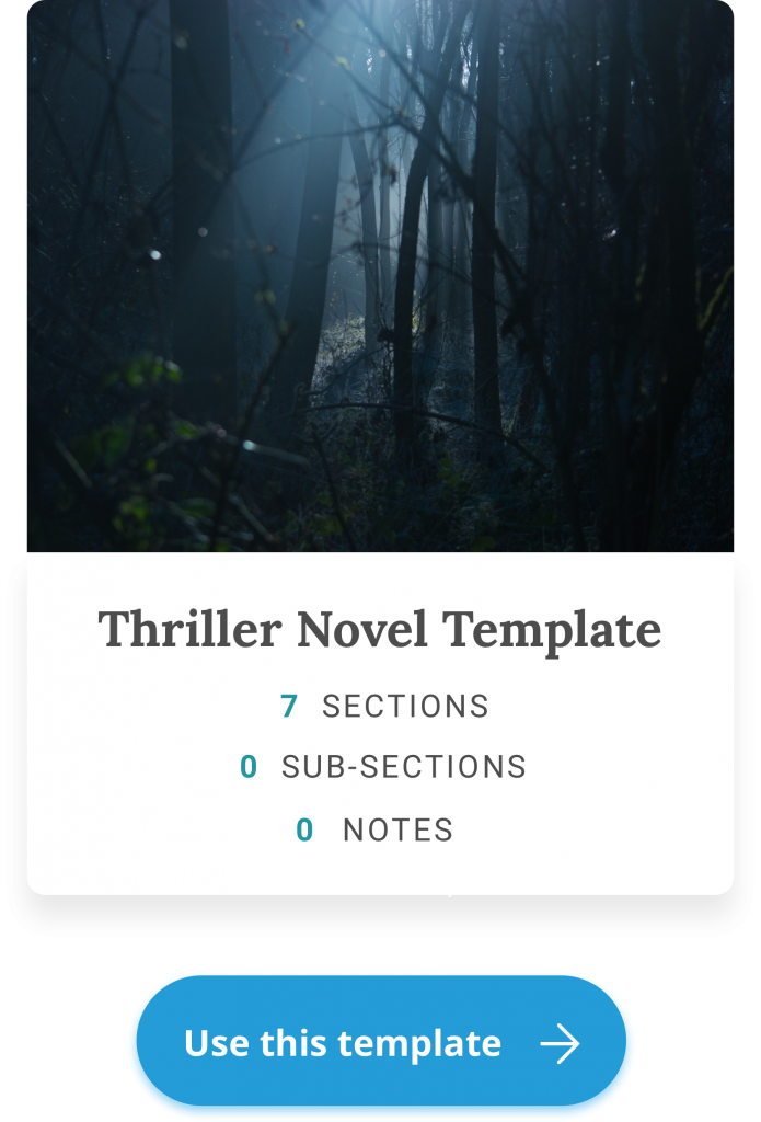 thriller novel template