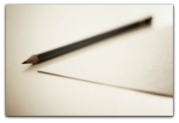 pencil and blank paper for writing