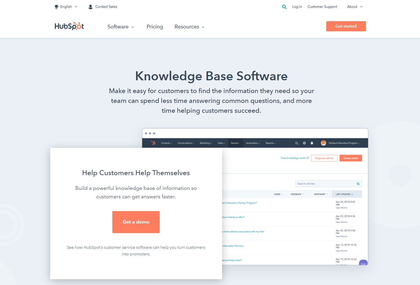 HubSpot Service Hub Knowledge Base Software