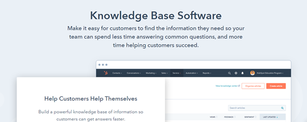 HubSpot Knowledge Base Software