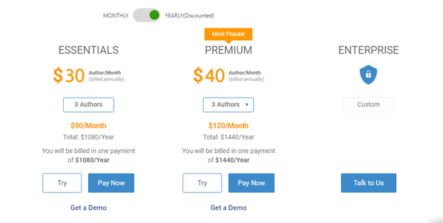 ProProfs Knowledge Base Software pricing