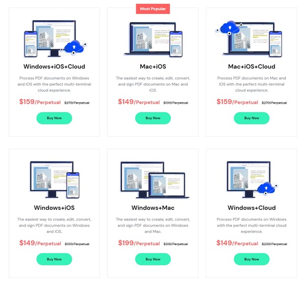 PDFelement pricing