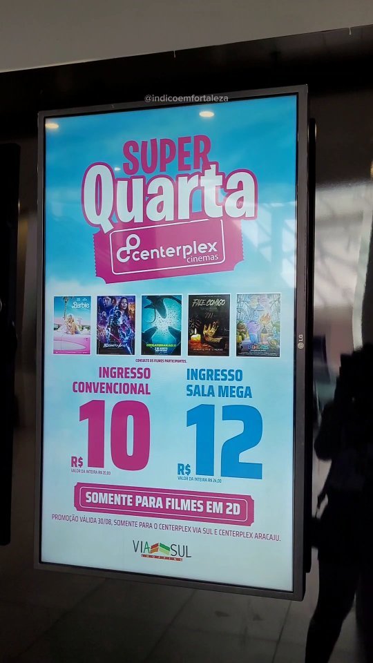 Que tal curtir um cineminha por R$10?

A promoção Super Quarta do Centerplex foi prorrogada no @viasulshopping! Aproveite para conferir sessões nas salas 2D por R$10, ou R$ 12 na sala mega. Imperdível, hein?

Promoção válida até final de agosto. Não perca!

/ Conteúdo Patrocinado