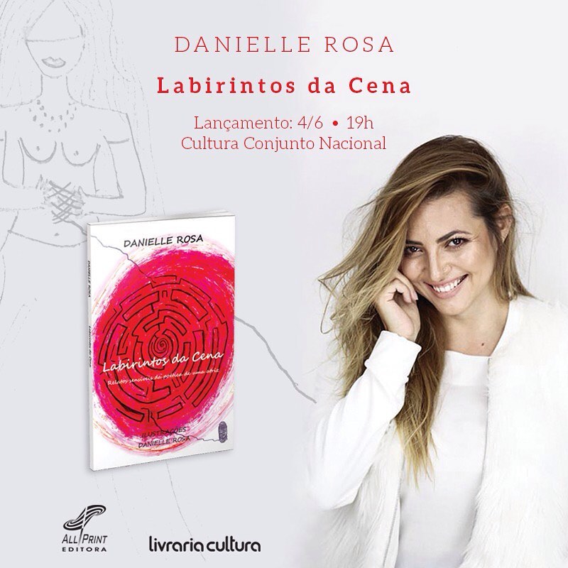 Labirintos da Cena é o diário de uma atriz. Um compilado de textos que, de forma sensível, traduz em palavras as experiências cênicas de Danielle Rosa a partir da criação de personagens e de sua imersão em processos capazes de gerar reflexos da vida no palco, na coxia, no camarim.

Saberemos identificar a voz da atriz no meio dos labirintos das vozes de suas personagens?

O lançamento de Labirintos da Cena acontece no dia 04 de junho, das 19h às 21h30, na Livraria Cultura do Conjunto Nacional (Av. Paulista), numa noite de autógrafos em que o público terá acesso à poética do que foi tatuado em seus diários ocultos.  #daniellerosa #labirintosdacena #atrizautora  #atriz #actress #vidadeatriz  #teatro #teatroficina  #actresslife  #zecelso  #meulivro #theater  #rodaviva #lançamento #allprinteditora  #livrariacultura #saraiva #martinsfontes #amazon #mulheresqueescrevem #mulheresautoras 
Parceria : @betomettig 
Arte: @pmmettig 
Foto: @pupindeleu