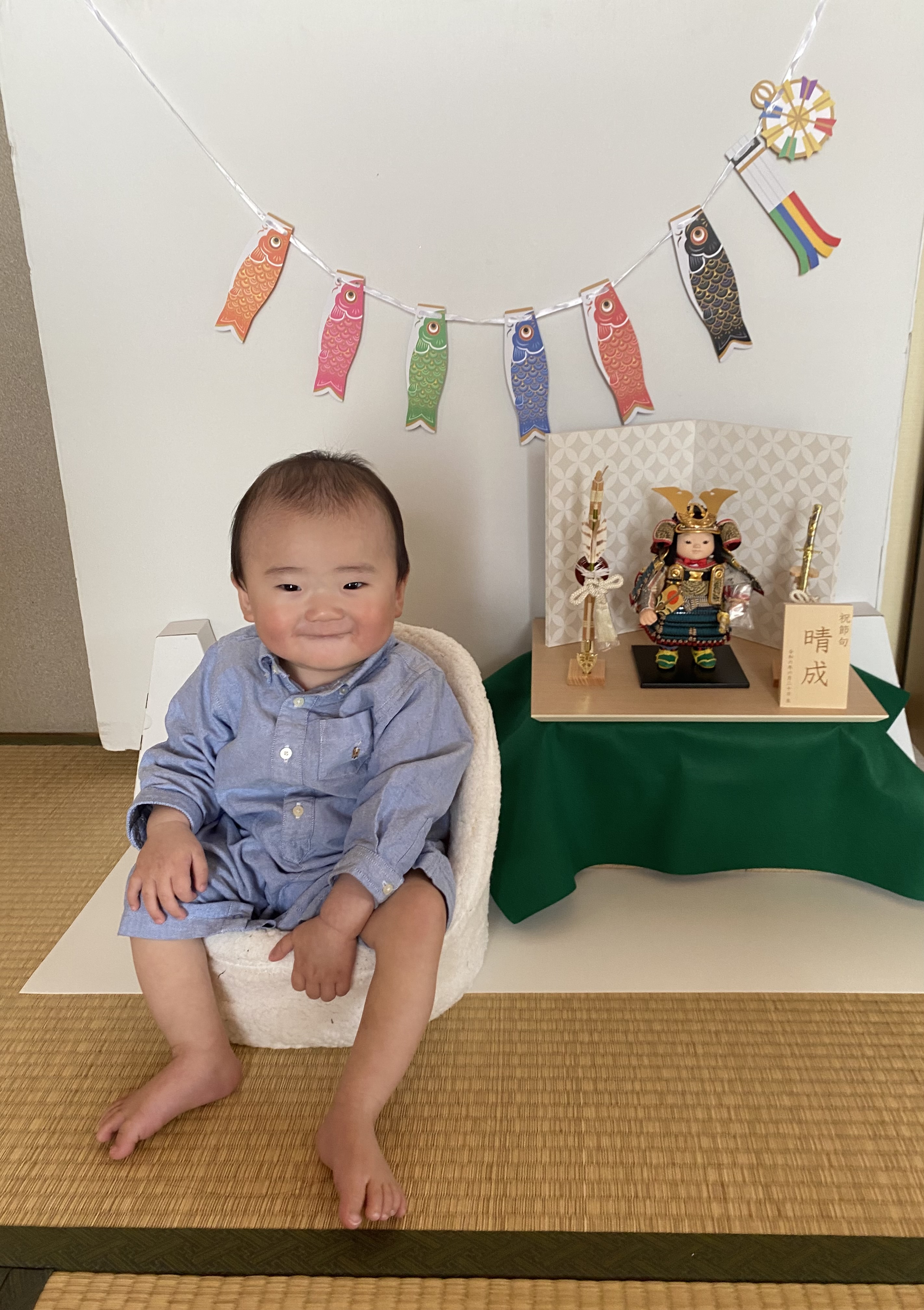 可愛さの中に勇ましさのある五月人形