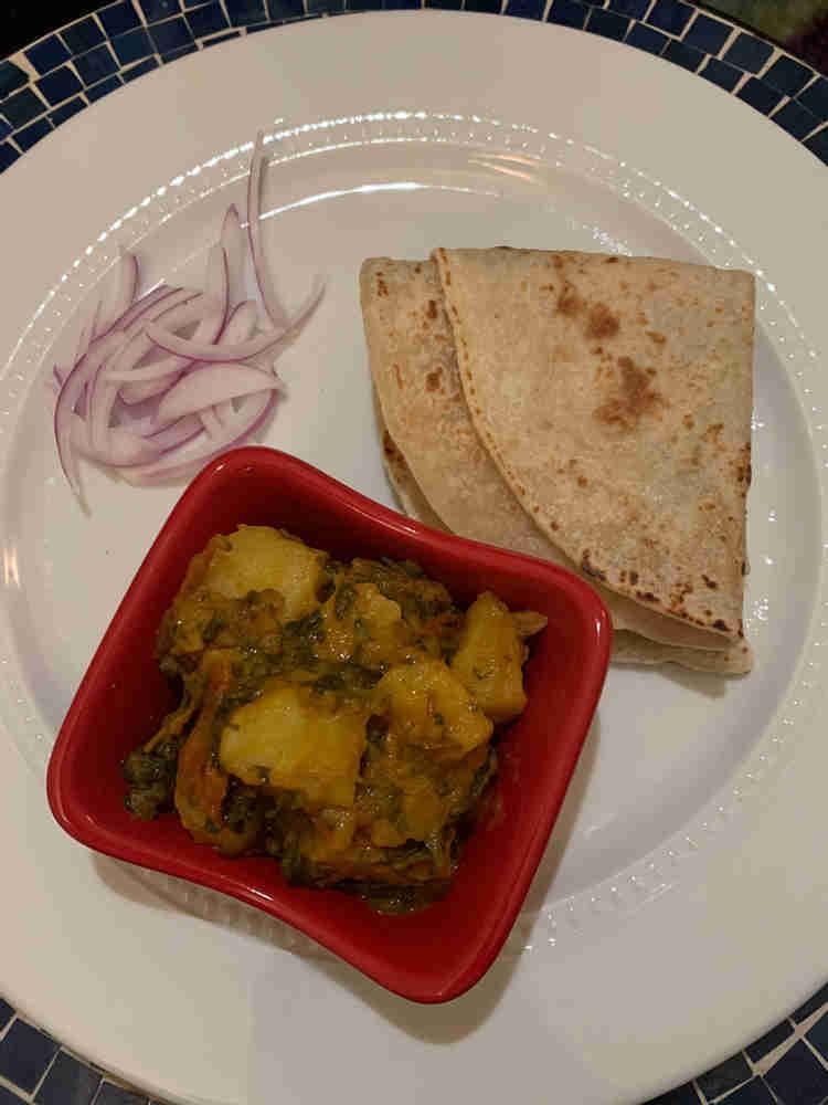 potato spinach curry