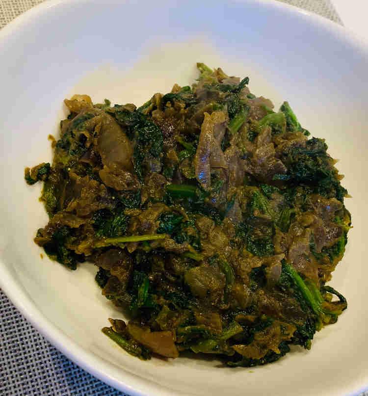 South Indian spinach curry