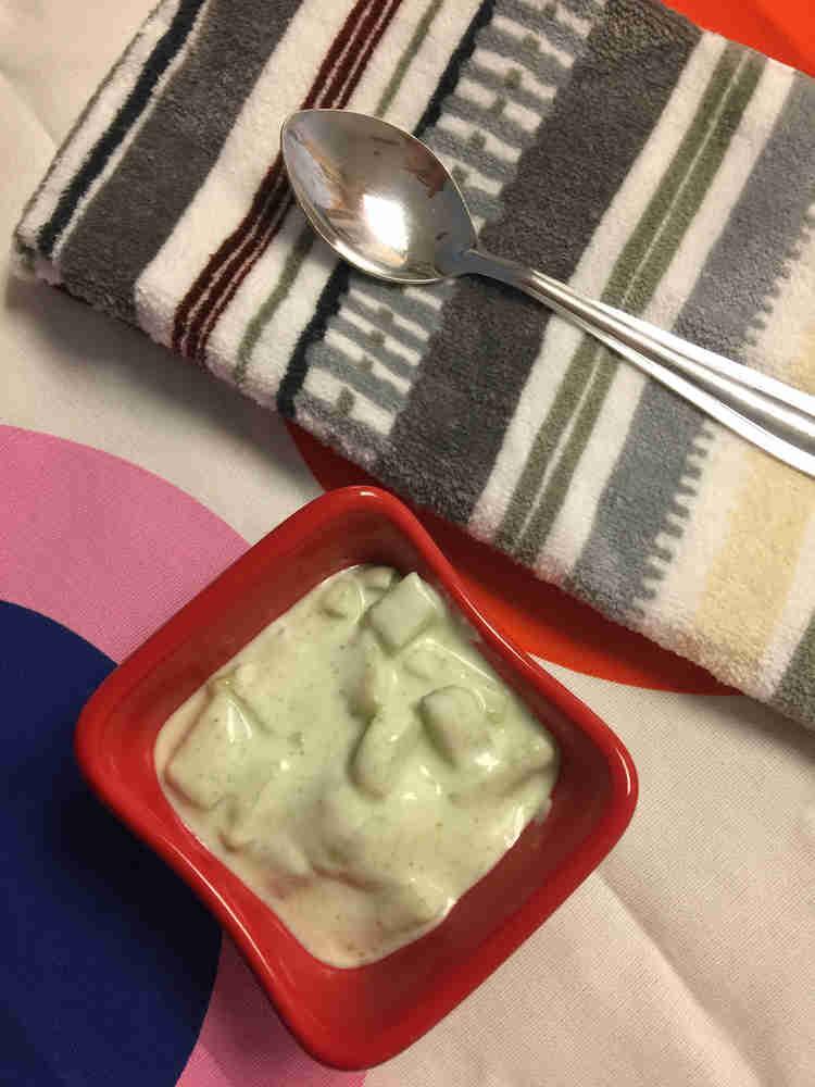 cucumber raita or cucumber in yogurt base