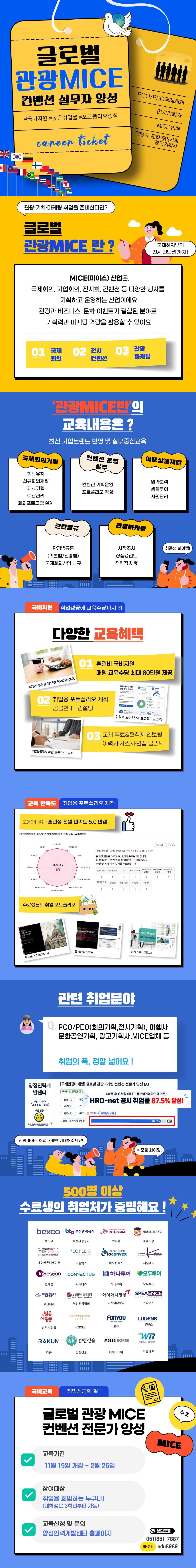 [국비지원](취업유망직종)글로벌 관광 MICE 컨벤션 실무자 양성 상세 이미지