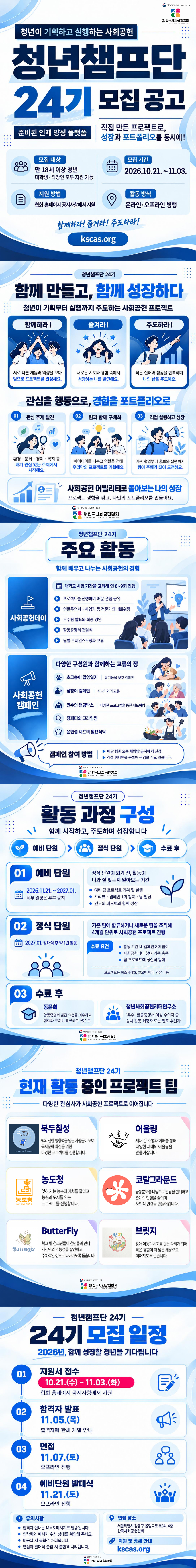 스펙, 경험 모든 것을 다 챙기는 청년챔프단 24기 모집!! 상세 이미지