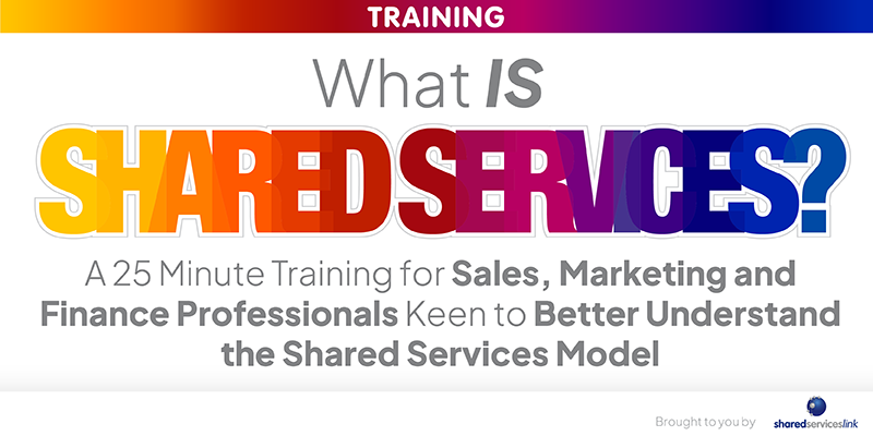 The Title What is Shared Services is written in a rainbow font