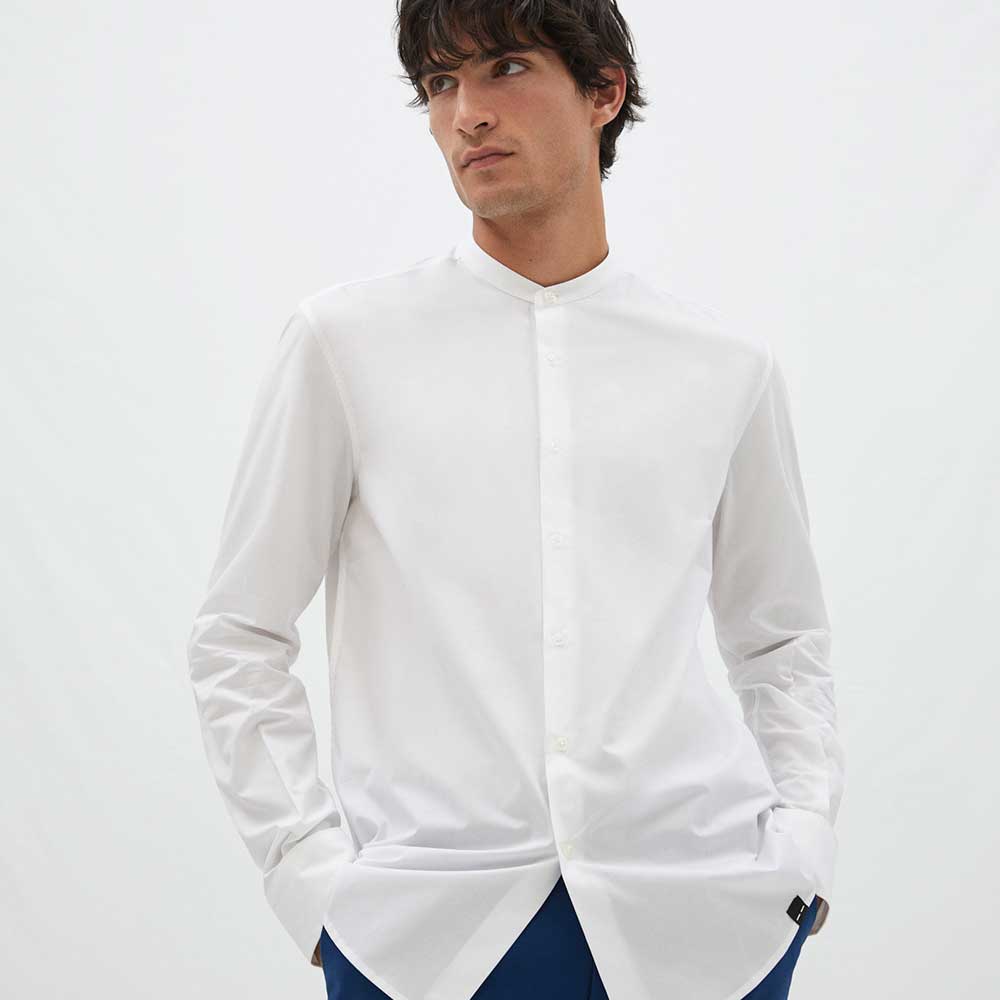 ADOLFO DOMINGUEZ<br/>Camisa de algodón de hombre Adolfo Dominguez blanca