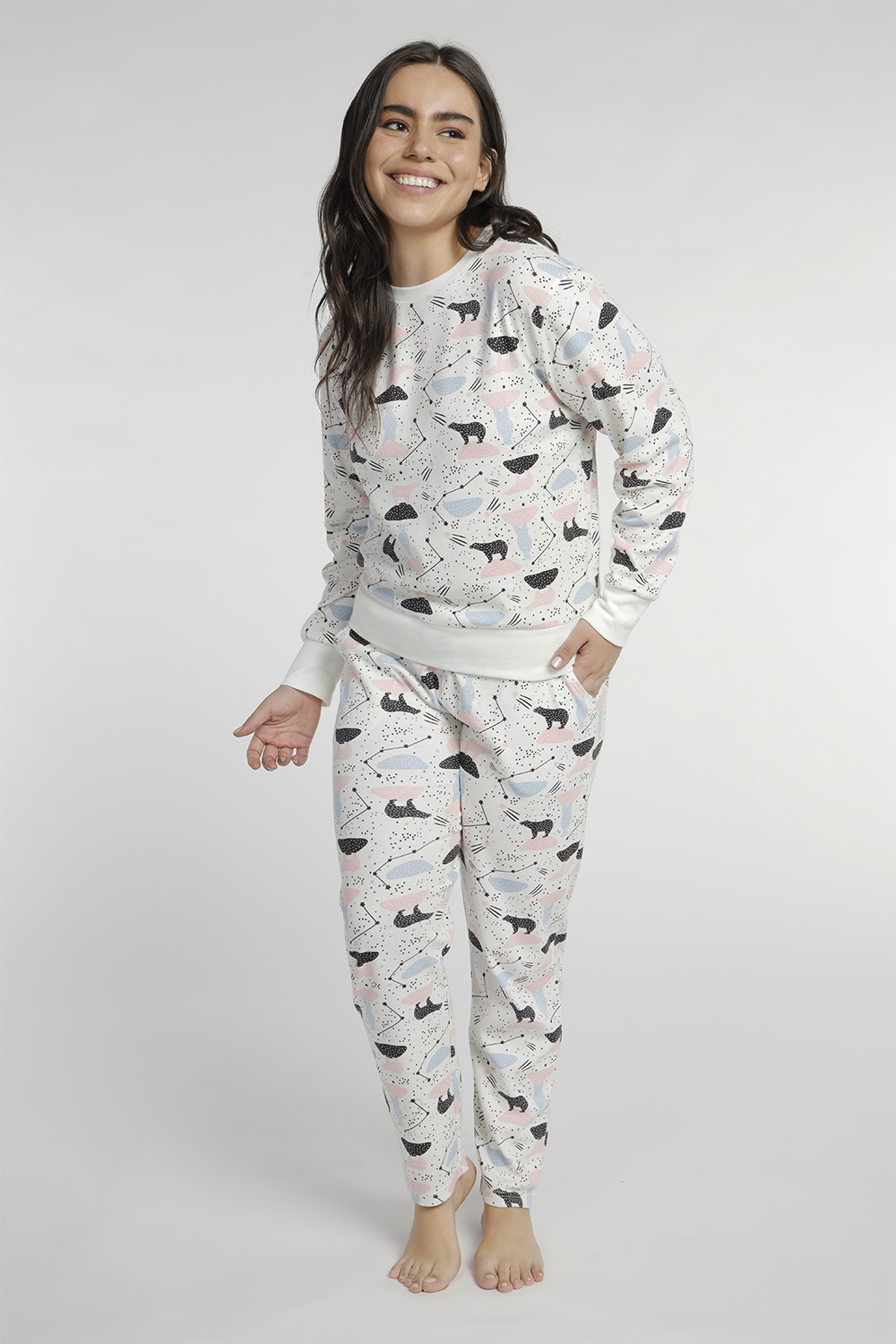 Pijama Dama 60.1388 Algodón Marfil