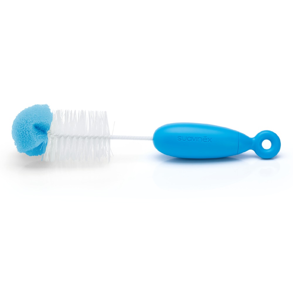 CEPILLO LIMPIABIBERONES DUO SUAVINEX AZUL