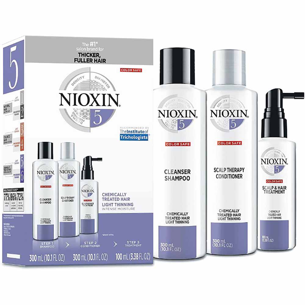 Pack Grande Nioxin Nro.5 Shampoo 300 ml + Acond. 300 ml + Trat. 100 ml