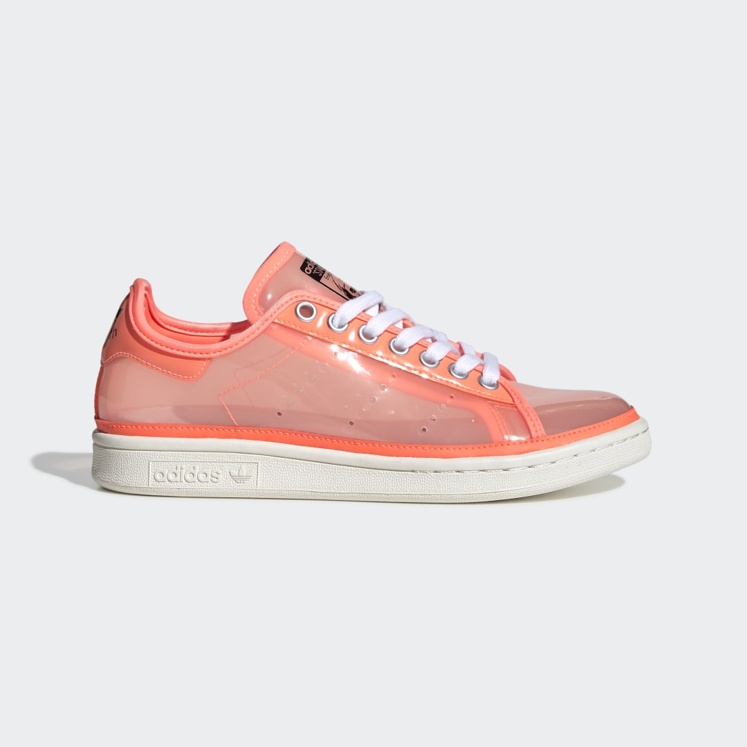 neon orange stan smiths