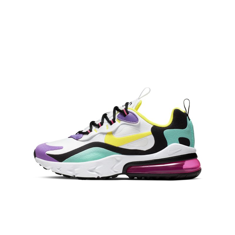 Nike Air Max 270 React Bright Violet Geometric Art shoes 