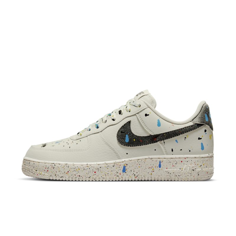 Nike Air Force 1 '07 LV8 Shoes "Carbon Fiber" White Black  Teal DR0155-100 Men's