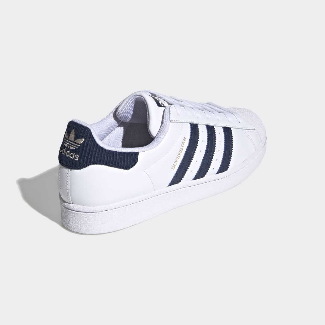 Adidas superstar shop navy and white