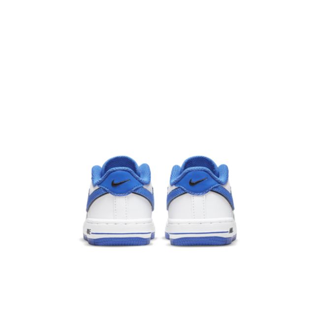  Nike Toddler's Force 1 LV8 White/White-Black-Game Royal  (DO3808 100) - 4