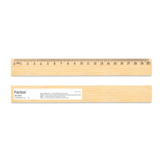 WESLEY 20. Righello in legno di pino con scala graduatada 20 cm