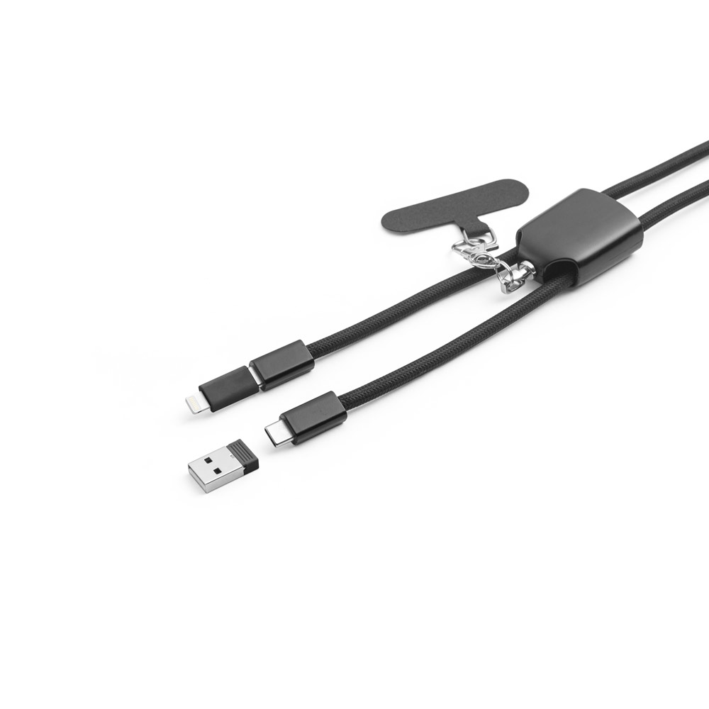 ZEWAIL. Cordino Lanyard con supporto per smartphone incluso, cavo USB-C e diversi adattatori in ABS riciclato e TPE riciclato - immagine 5