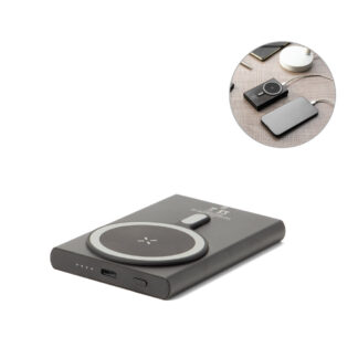 WRIGHT 5. Power bank magnetico con ricarica super rapidain alluminio riciclato e ABS riciclato 5'000 mAh