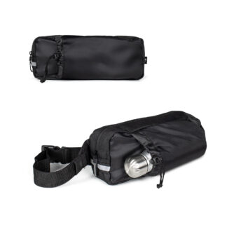 DELFOS POUCH SHINY. Marsupio 300D poliestere riciclato (finitura lucida) e 600D poliestere riciclato con elementi riflettenti