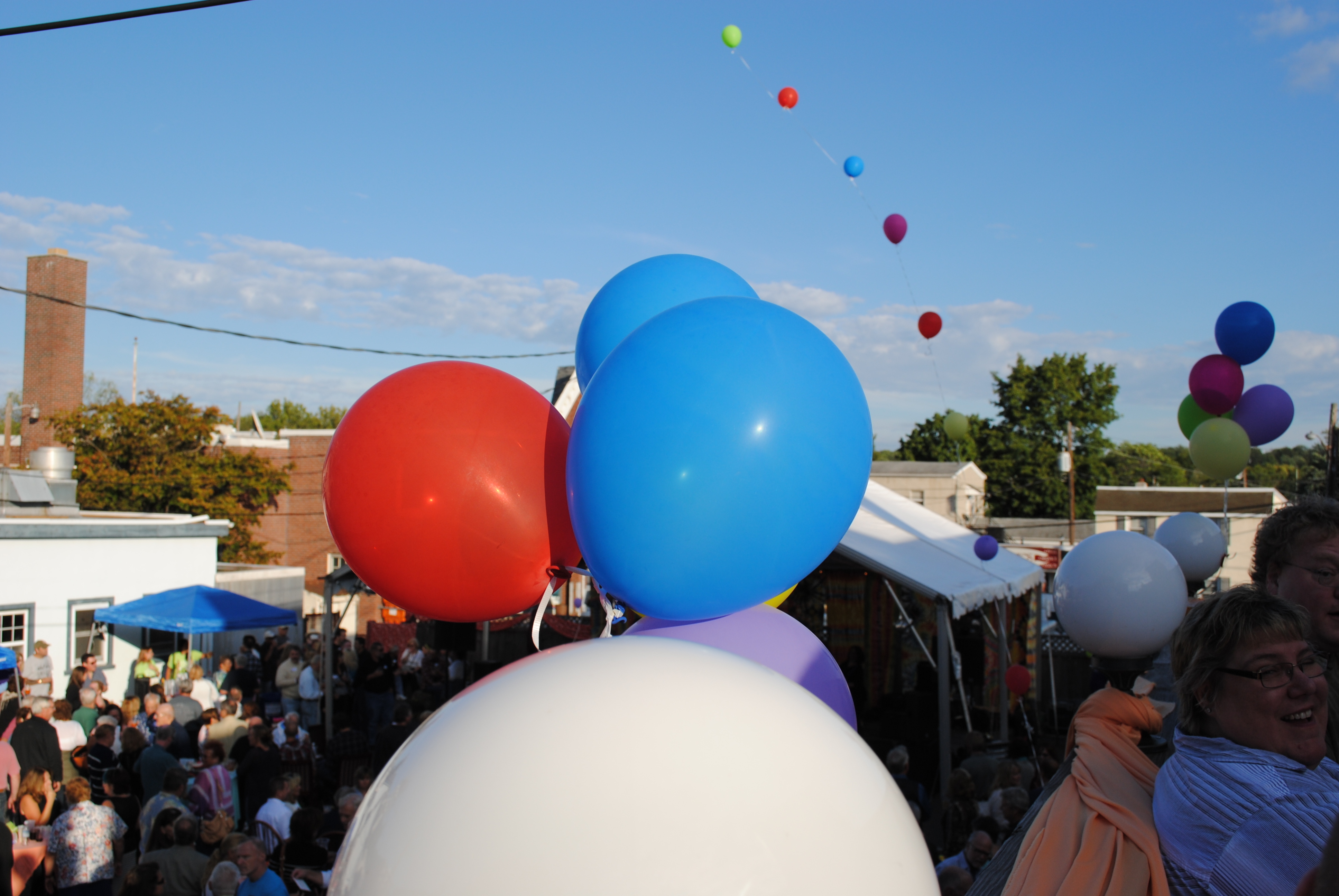 Balloons outside the Sellersville Theater