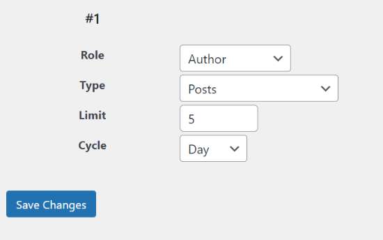 change post limit settings
