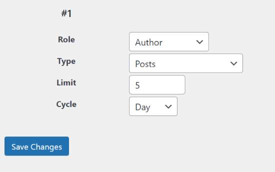 change post limit settings
