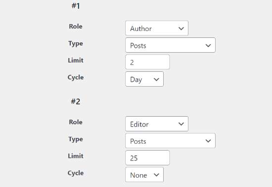 two rules for post limiting