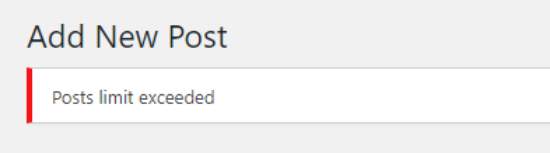 post limit