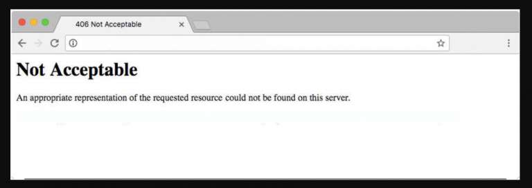 406 error