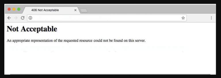 406 error
