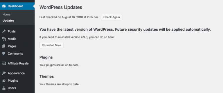 Updates > New versions