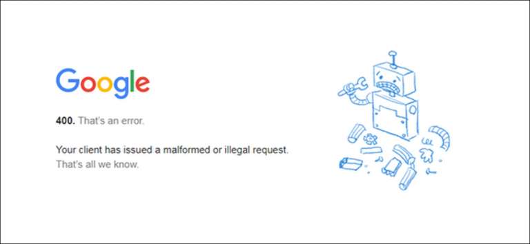 The 400 bad request error