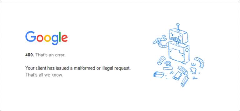 The 400 bad request error