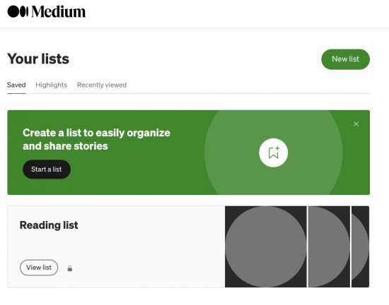 medium homepage