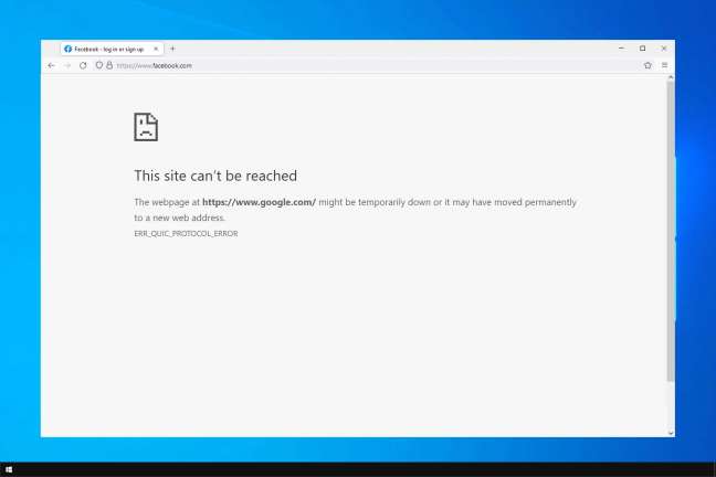 The website may be down