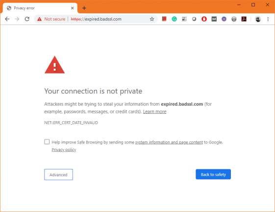 SSL Certificate Revoked Error