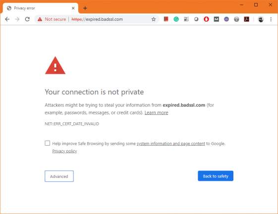 SSL Certificate Revoked Error