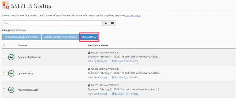 Run AutoSSL