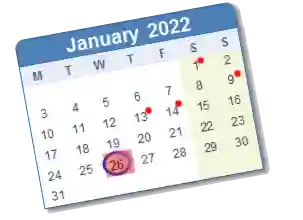 Gazetted Holidays in 2022  for Central Govt offices at Delhi/New Delhi