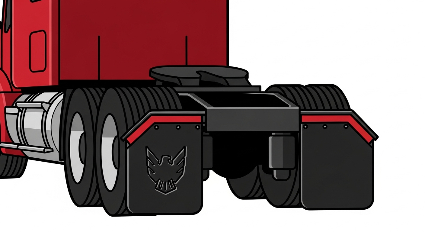 Hot Stamped Mud Flaps