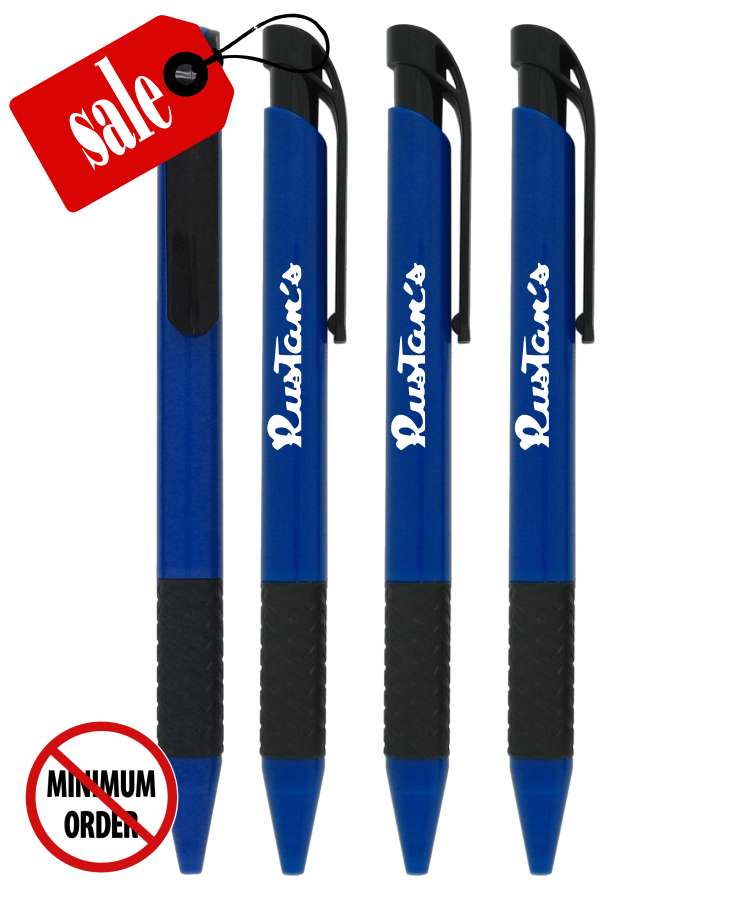 Union Printed - Blue Water Promotional Bargain Pen with 1-Color Print - No Minimum — Blue