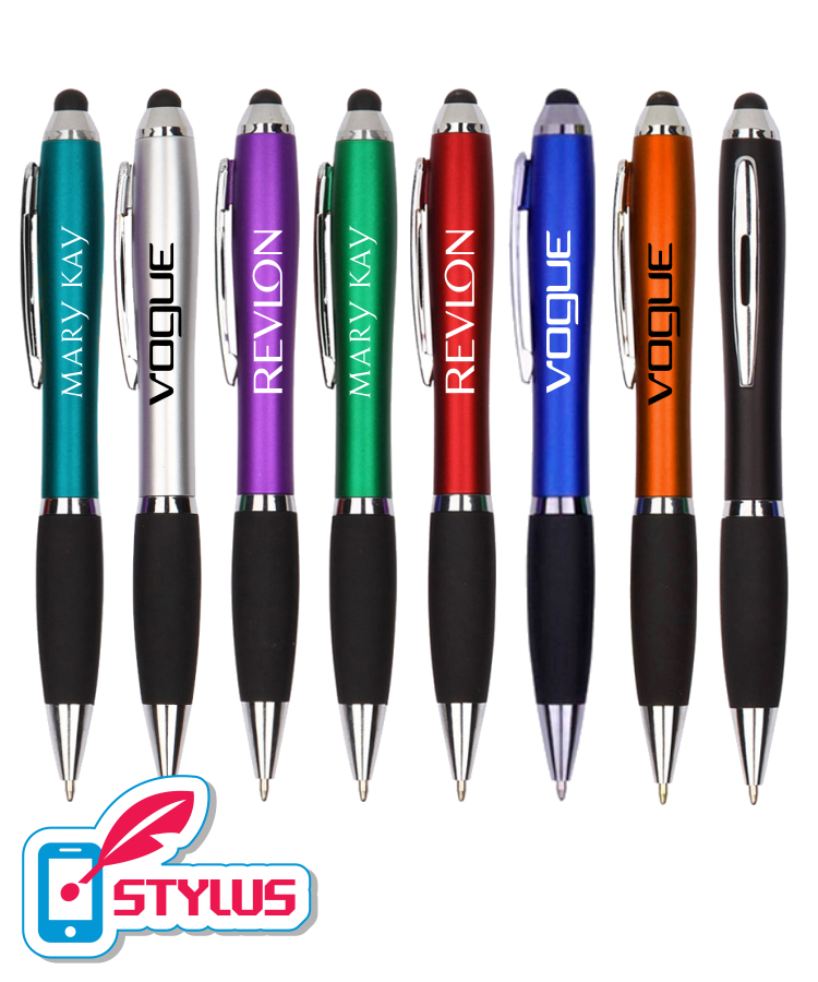 Colored Barrels - Executive  - Stylus Pens with Black Grip
