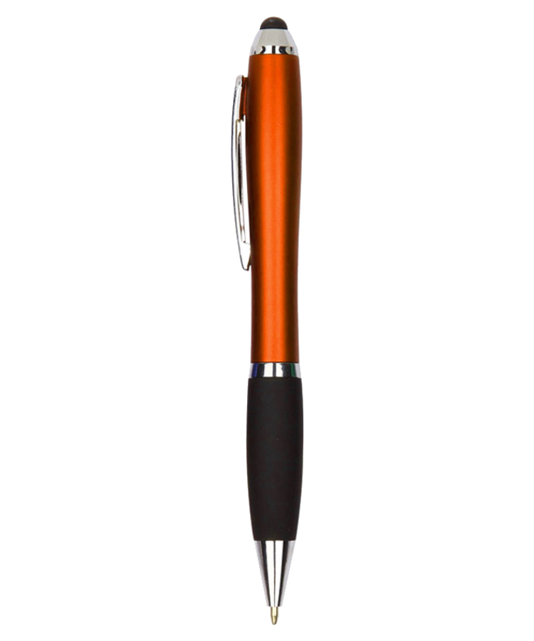 Colored Barrels - Executive  - Stylus Pens with Black Grip — Orange