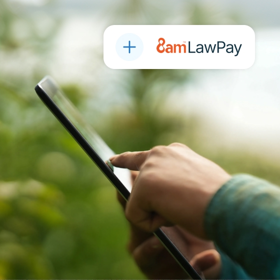 Adding Lawpay with tablet outdoor